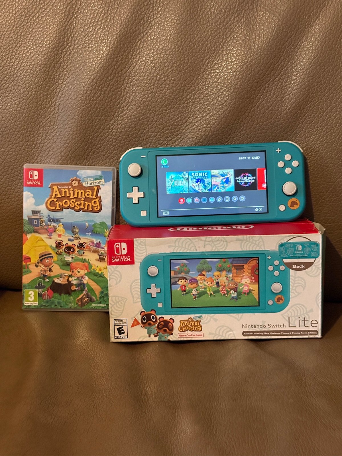 Jeu et coffret Animal Crossing pour Nintendo Switch Lite, Enlèvement, Turquoise, Comme neuf