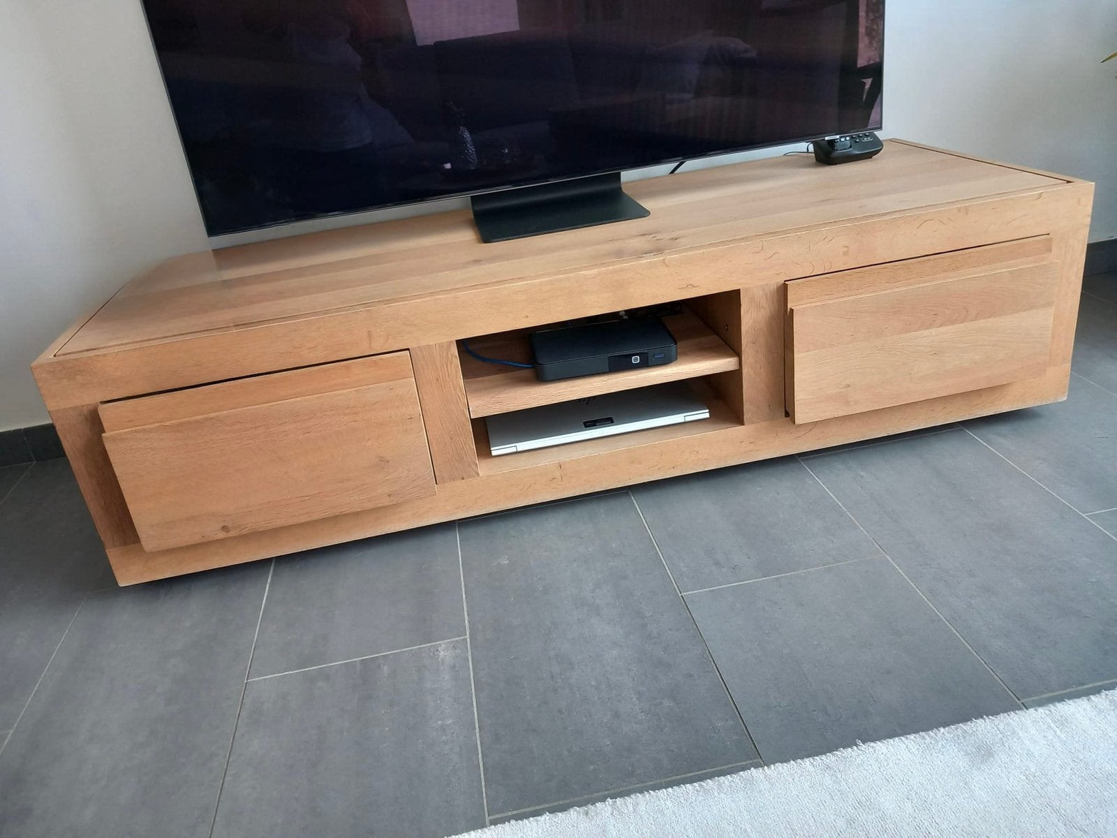 Eiken tv kast en salontafel, Ophalen, Gebruikt