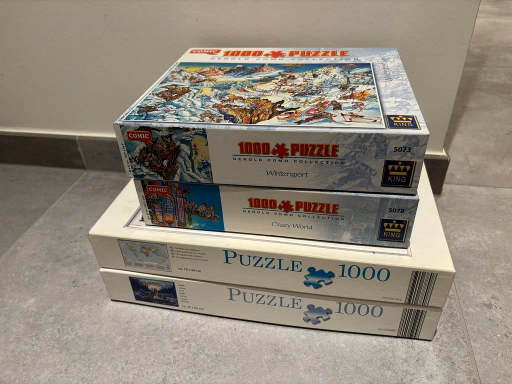 4x Puzzel 1000 stukjes – compleet, Ophalen, 500 t/m 1500 stukjes, Gebruikt, Legpuzzel