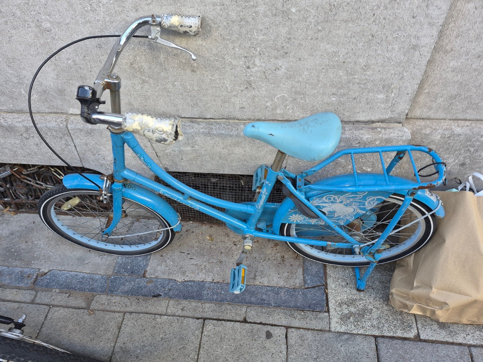 omafiets voor kinderen vanaf 6jaar, Ophalen, Gebruikt, Terugtraprem