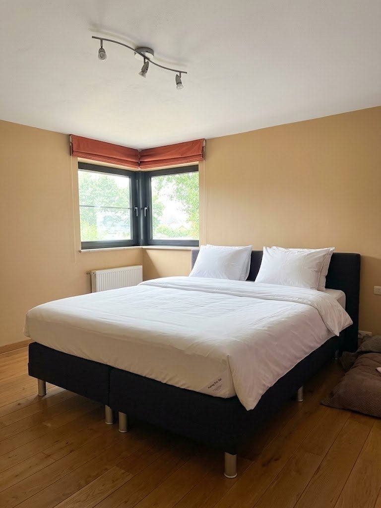 Auping Boxspring 2-persoons incl. Auping Vivo matrassen, Huis en Inrichting, Ophalen, Gebruikt, Blauw, 210 cm