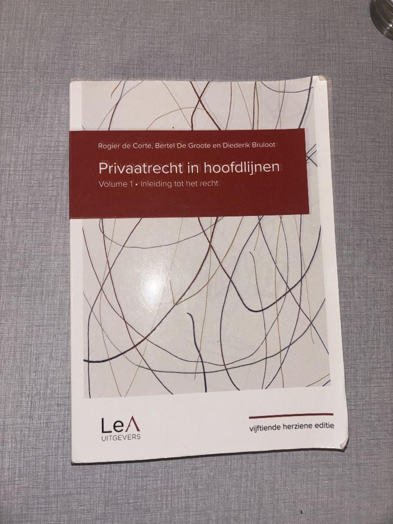 Handboek 'Privaatrecht in Hoofdlijnen Volume 1', Boeken, Studieboeken en Cursussen, Ophalen of Verzenden, Zo goed als nieuw, Hoger Onderwijs
