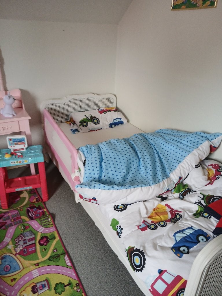 1 persoonsbed met matras, Huis en Inrichting, Slaapkamer | Matrassen en Bedbodems, Ophalen, Gebruikt, 90 cm, Eenpersoons