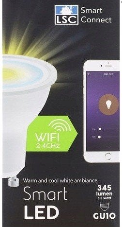 Slimme wifi-ledlamp 5,5W GU10 345 lumen 2,4 GHz, Neuf, Enlèvement ou Envoi, GU10, Lumière du jour