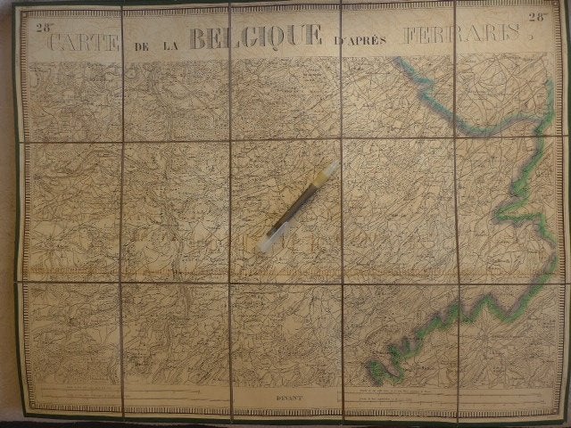 Dinant ; carte géografique D'après FERRARIS -edit 1831, Enlèvement ou Envoi, Utilisé