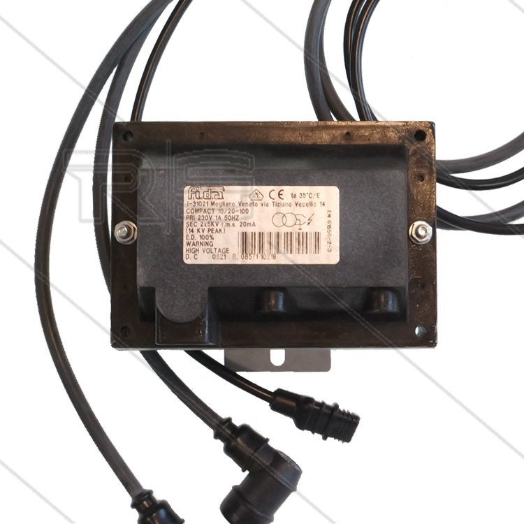 FIDA Brandertrafo Dubbel 5kV met Kabels 230V, Verzenden