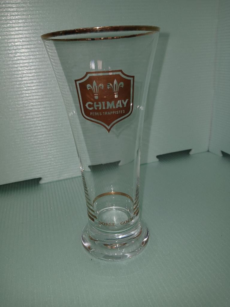 Mooi CHIMAY DOREE fluitglas in perfecte staat, Verzamelen, Biermerken, Zo goed als nieuw, Glas of Glazen, Overige merken, Ophalen of Verzenden