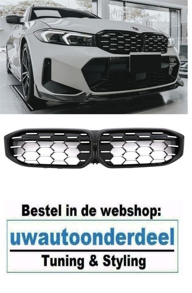 Grill Nieren Chrome Glans Zwart M Look Voor Bmw 3 Serie G20, Verzenden