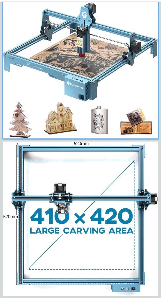 SCULPFUN S9 5,5W lasergraveur, Ophalen, Zo goed als nieuw