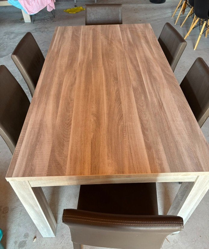 eettafel voor 6 personen + buffetkast, Huis en Inrichting, Tafels | Eettafels, Ophalen, Gebruikt, 100 tot 150 cm, 50 tot 100 cm