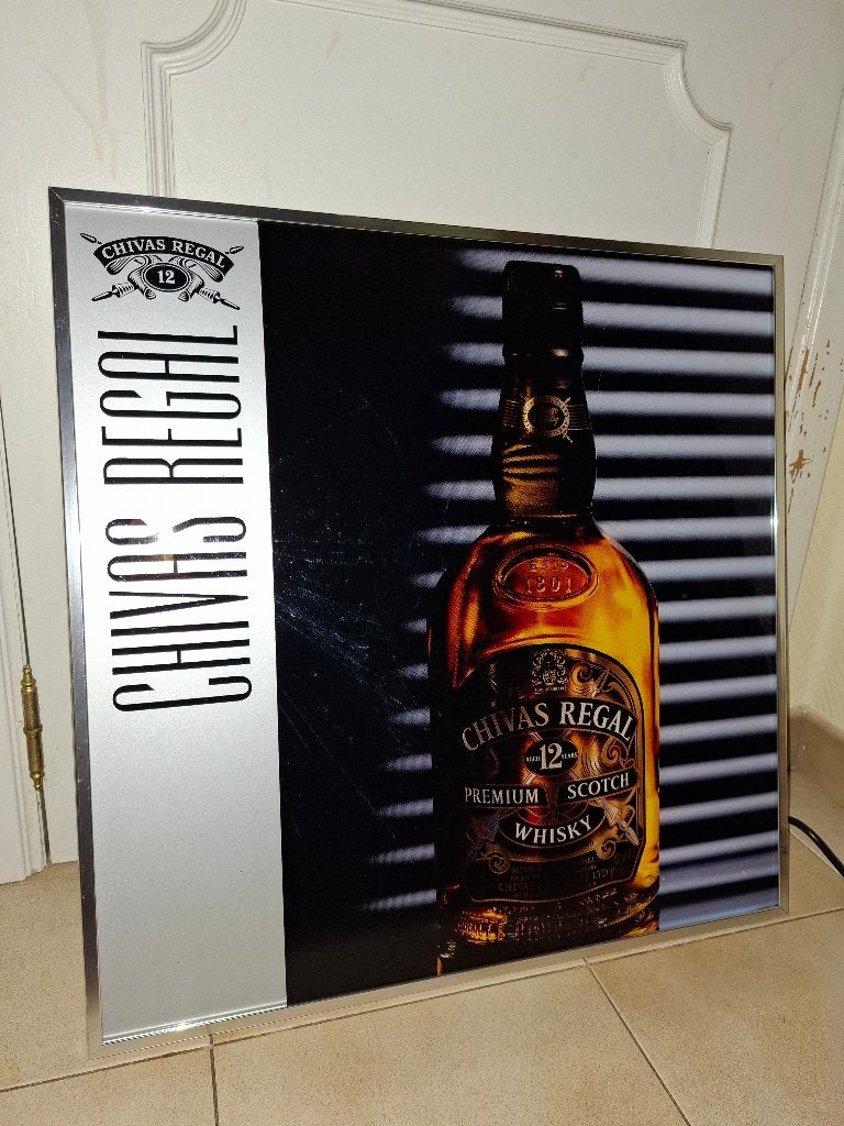 Enseigne lumineuse whisky Chivas Regal, Collections, Enlèvement ou Envoi, Neuf, Table lumineuse ou lampe (néon)
