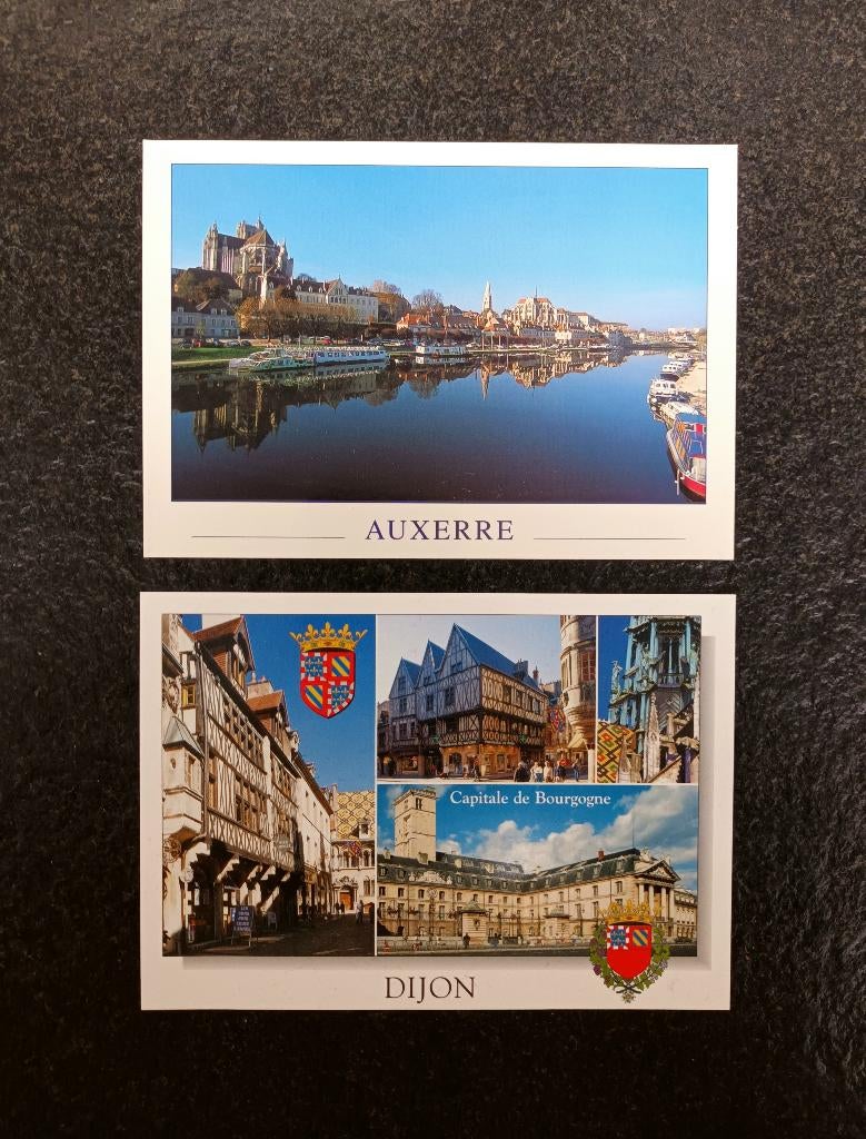 Postkaarten Auxerre & Dijon, Verzenden, 1980 tot heden, Frankrijk