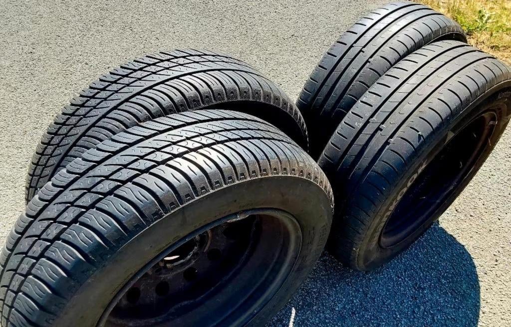 4 roues été 175/65-14, originales Peugeot/Citroën, 14 pouces, Pneus et Jantes, 175 mm, Pneus été