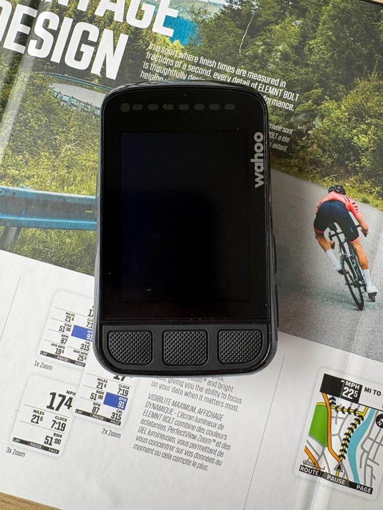 Wahoo ELEMNT BOLT GPS Fietscomputer + Bundle, Fietsen en Brommers, Fietsaccessoires | Fietscomputers, Zo goed als nieuw, Cadanssensor
