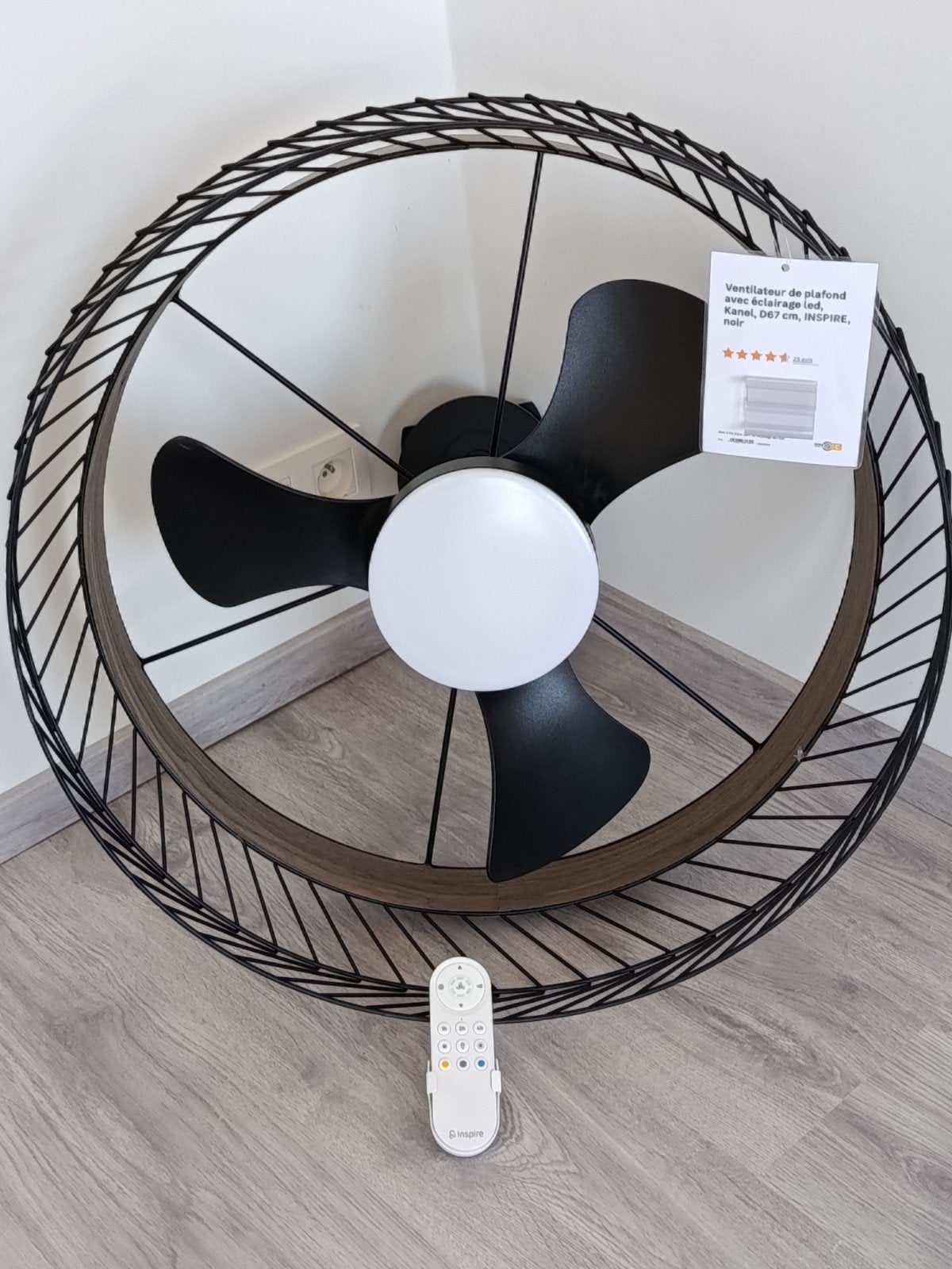Ventilateur avec éclairage led, Elektronische apparatuur, Ophalen, Ventilator met afstandsbediening, Nieuw, Plafondventilator