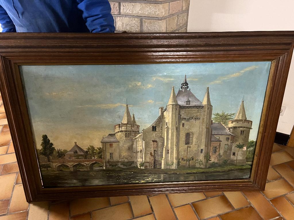 Schilderij kasteel van Laarne 120 x 70 cm, Enlèvement
