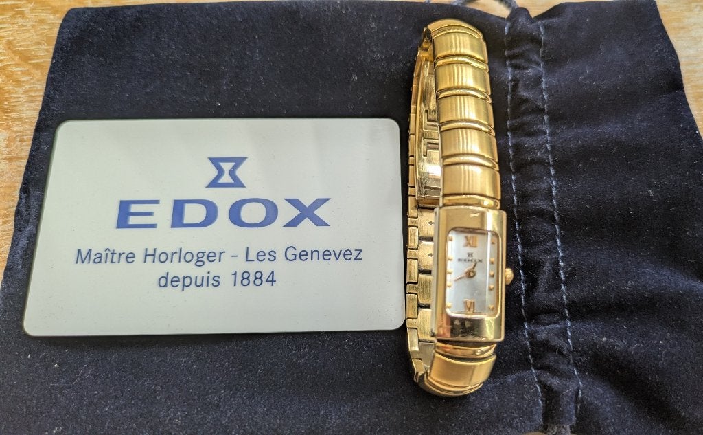 montre vintage EDOX pour femme, Enlèvement ou Envoi, Utilisé, Montre-bracelet, Autres marques