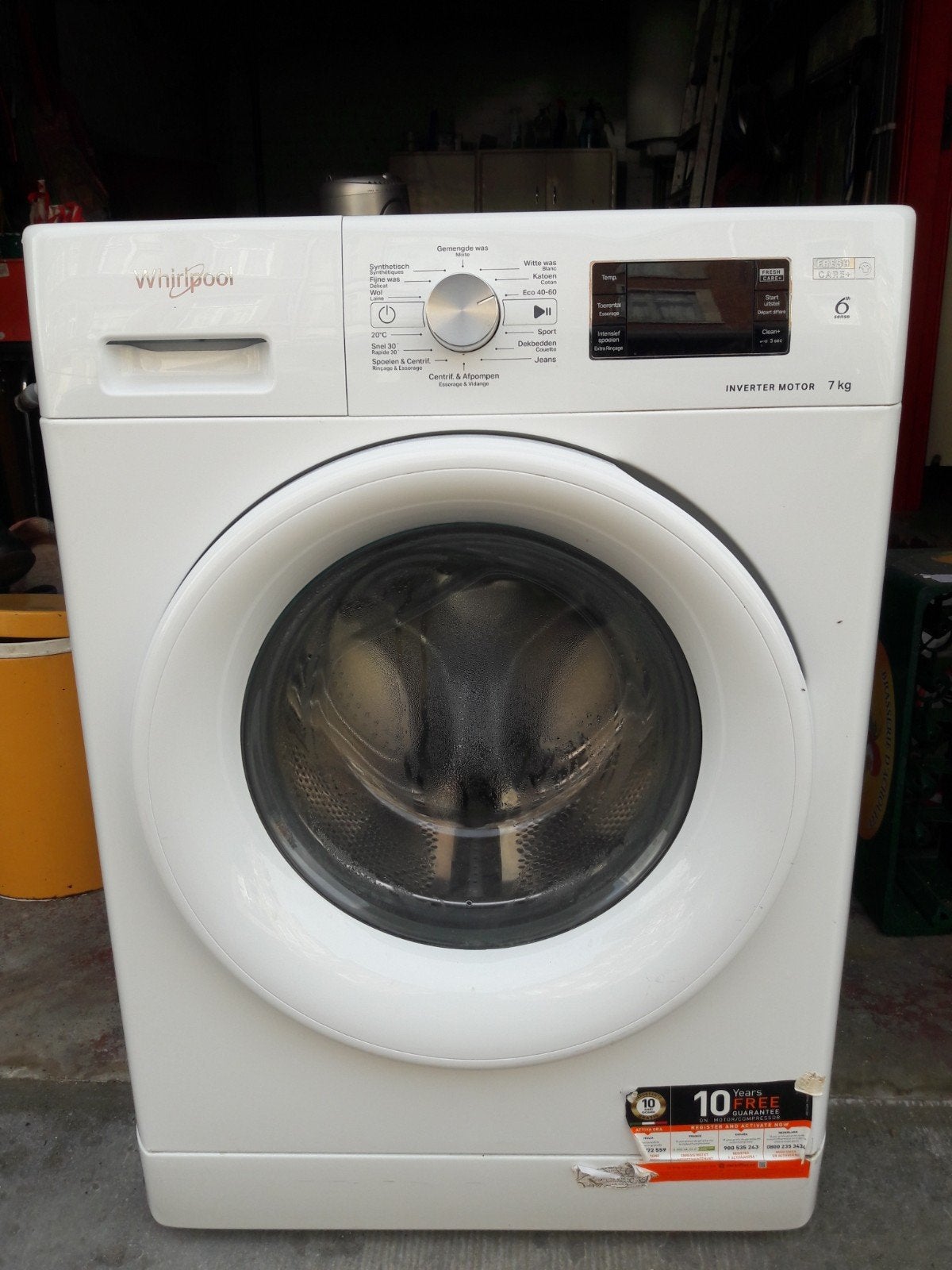 Machine à laver, lessiveuse, lave-linge Whirlpool 7 kg, 6 à 8 kg, Enlèvement, Comme neuf