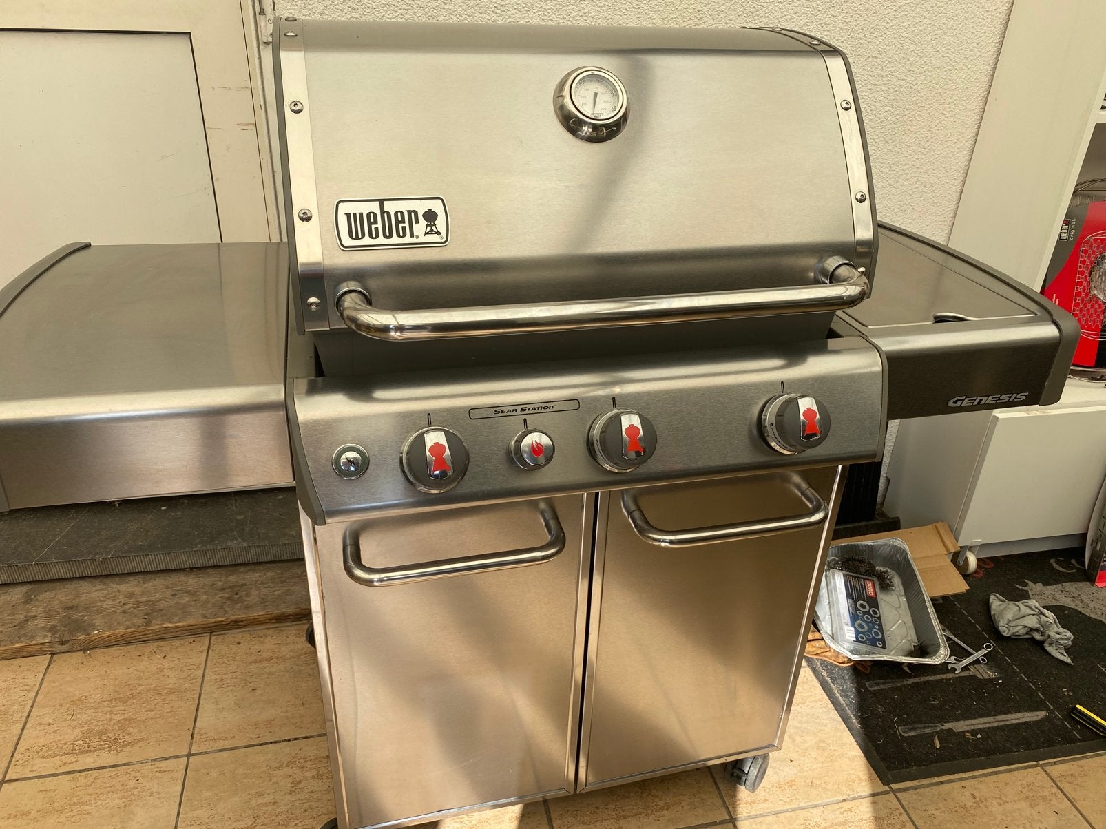 Weber Genesis S-330 inox gasbarbecue, Tuin en Terras, Gasbarbecues, Ophalen, Zo goed als nieuw