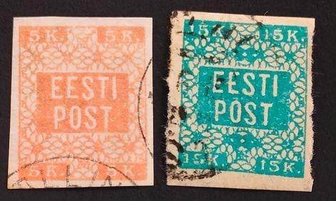Estonie 1919 - non perforé, Envoi, Autres pays, Affranchi