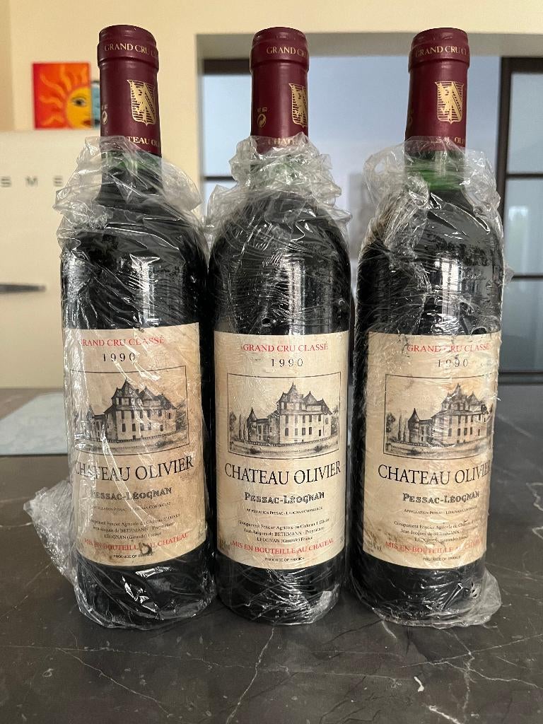 Château Olivier Grand crû classé, Frankrijk, Ophalen of Verzenden, Zo goed als nieuw, Rode wijn