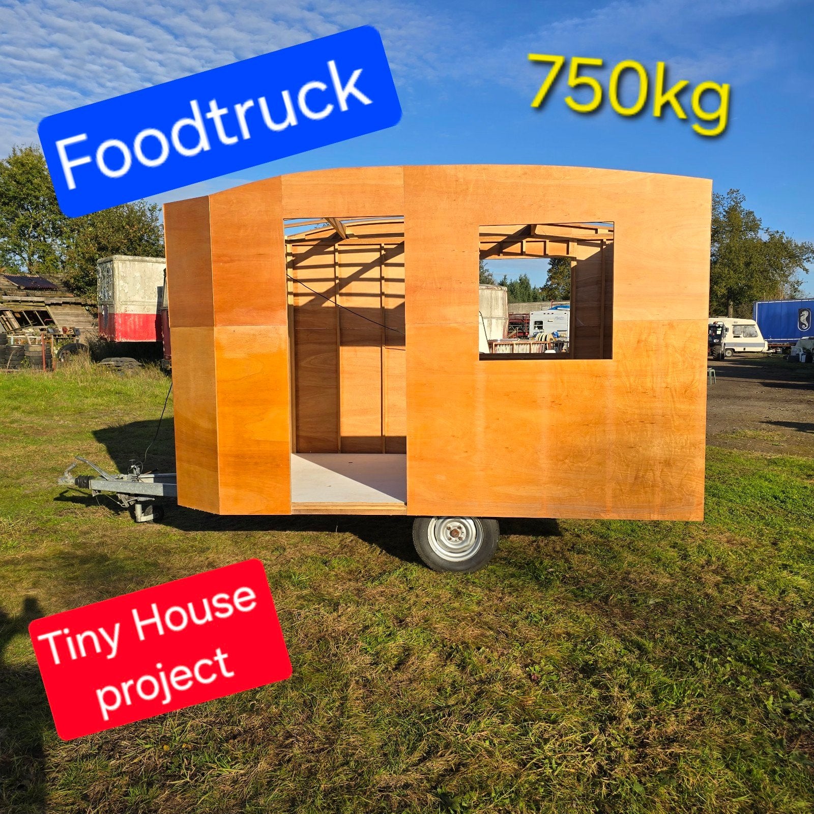 Caravane de 750 kg, chantier naval, food truck, roulotte, pe, Caravanes & Camping, Enlèvement