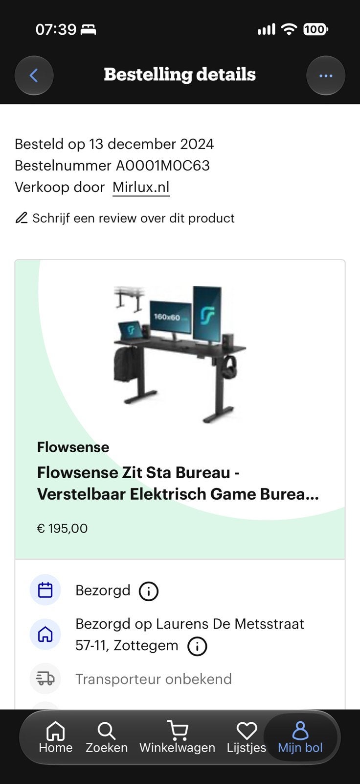 Automatisch verstelbare bureau NIEUW!, Maison & Meubles, Neuf, Bureau assis-debout, 60 cm, Moderne
