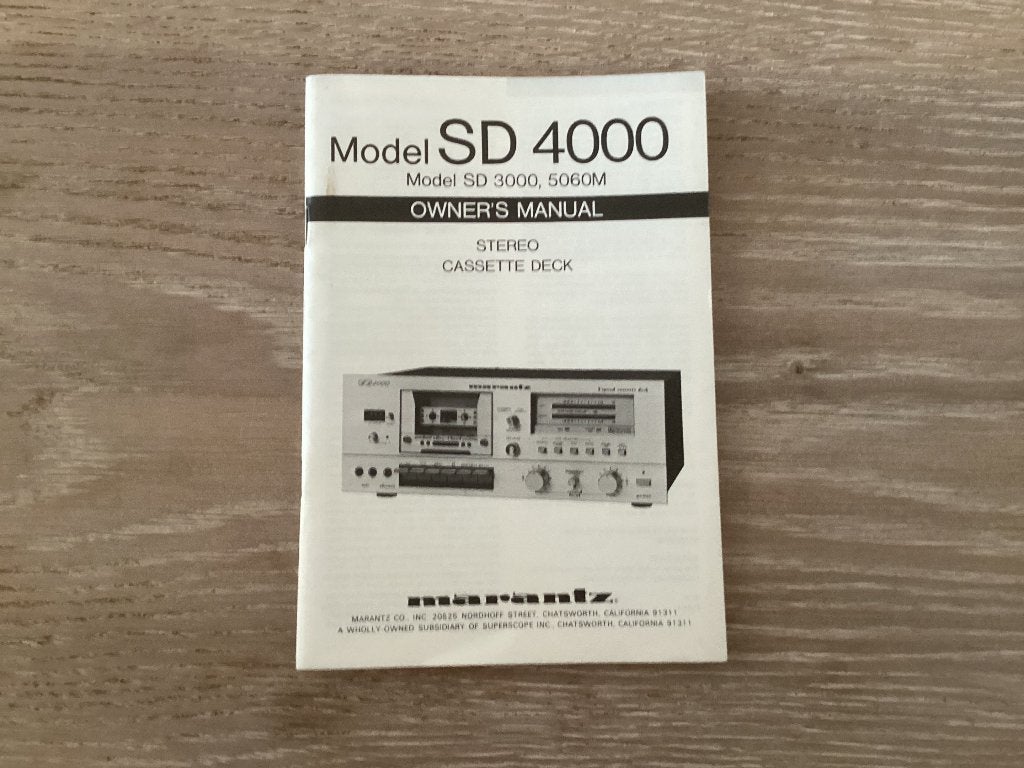 Marantz cassettedeck manuel, Ophalen of Verzenden, Enkel, Marantz