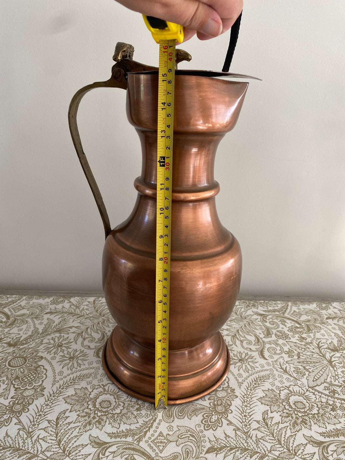 Koperen waterkan of bierkan, Ophalen, Koper