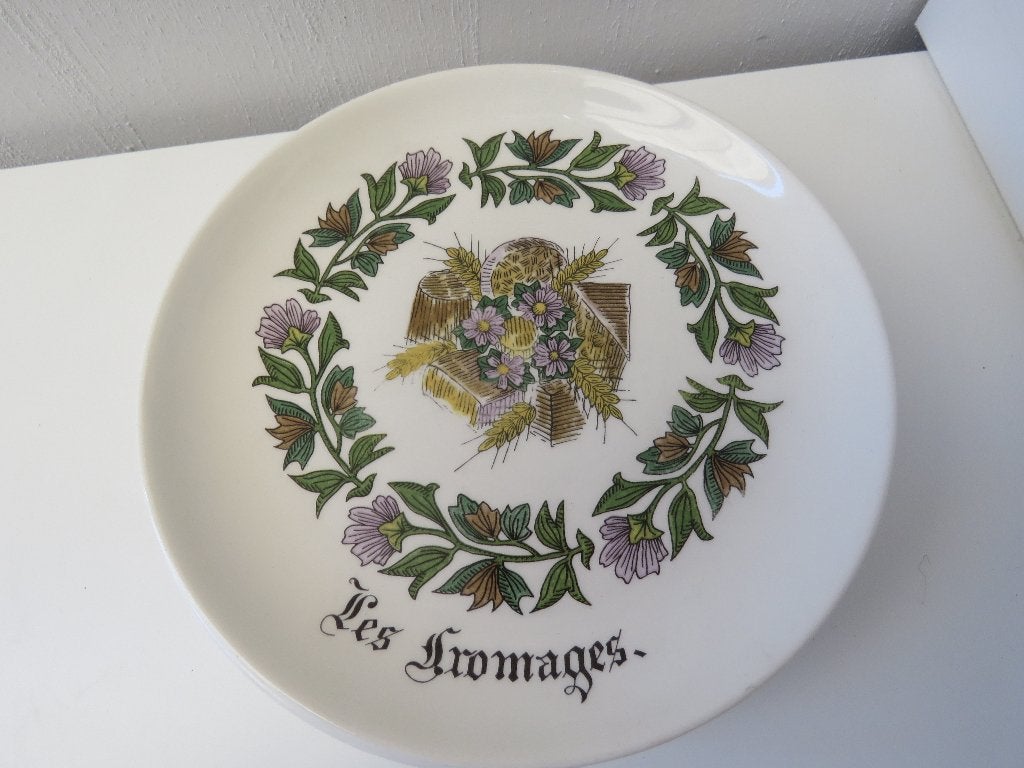 Set de 4 assiettes à fromage Gien Les Fromages, Enlèvement ou Envoi