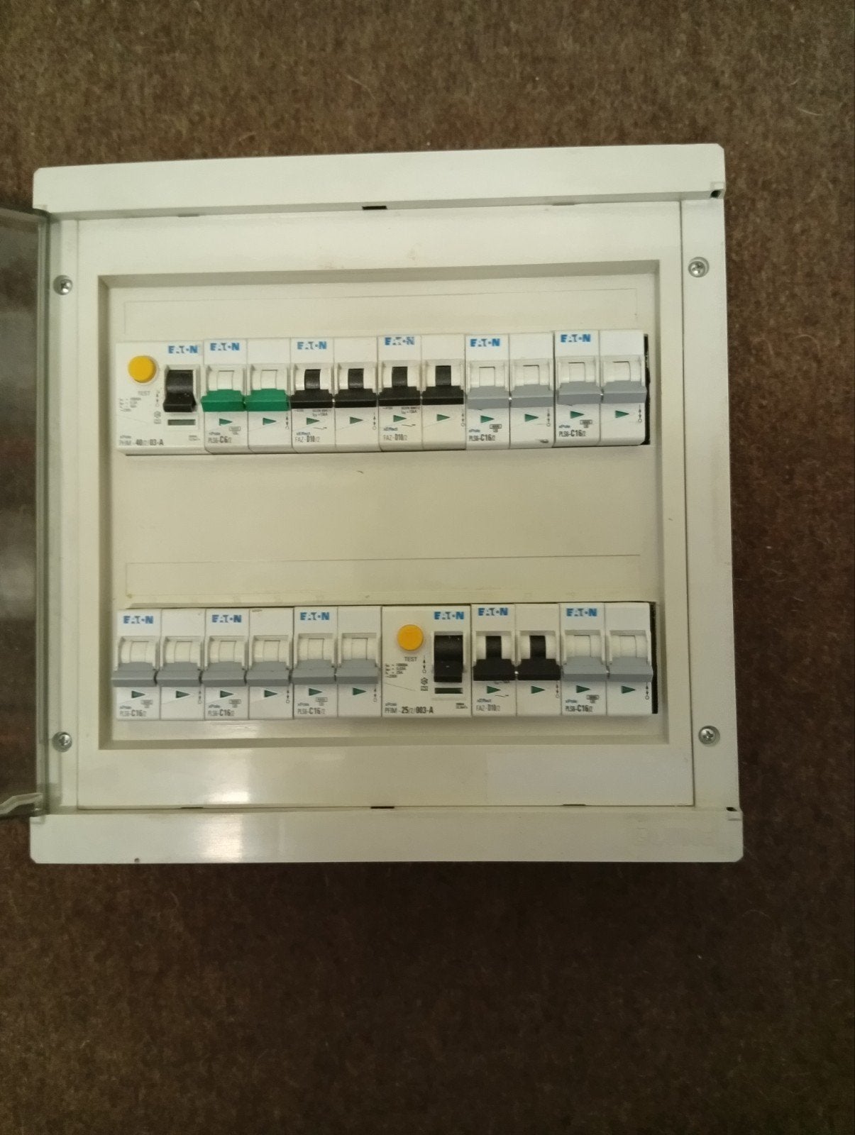 Zekeringkast 24 modulen, bedraad 2 x 230 Volt, Enlèvement, Interrupteur