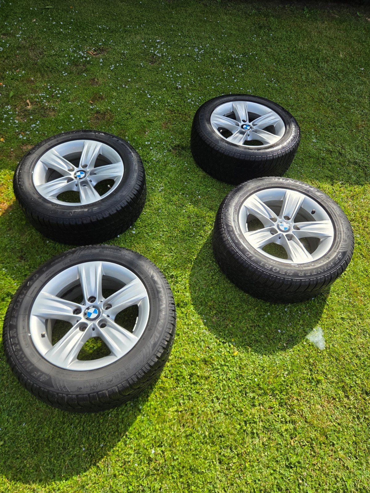 winterbanden op velg bmw, Auto-onderdelen, Ophalen, Gebruikt, 16 inch, Banden en Velgen