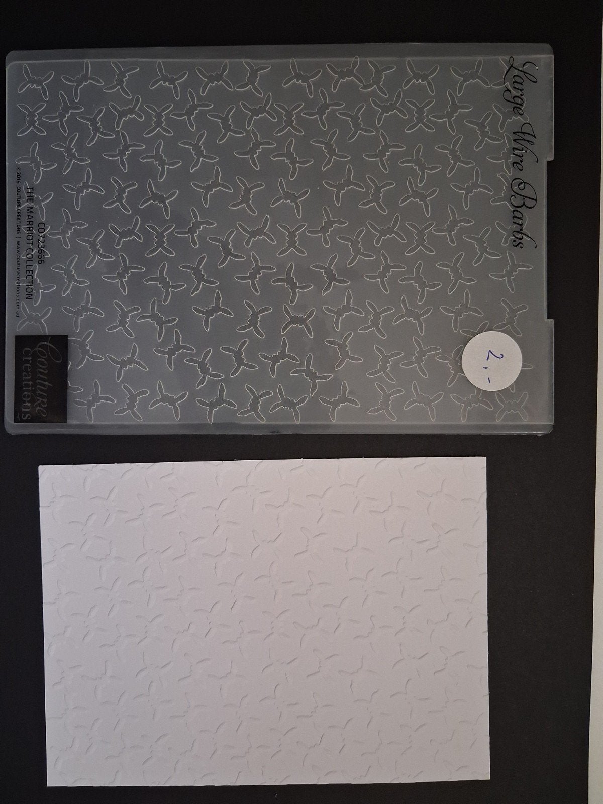 Embossing Folder - Large Wire Barbs, Hobby en Vrije tijd, Ophalen