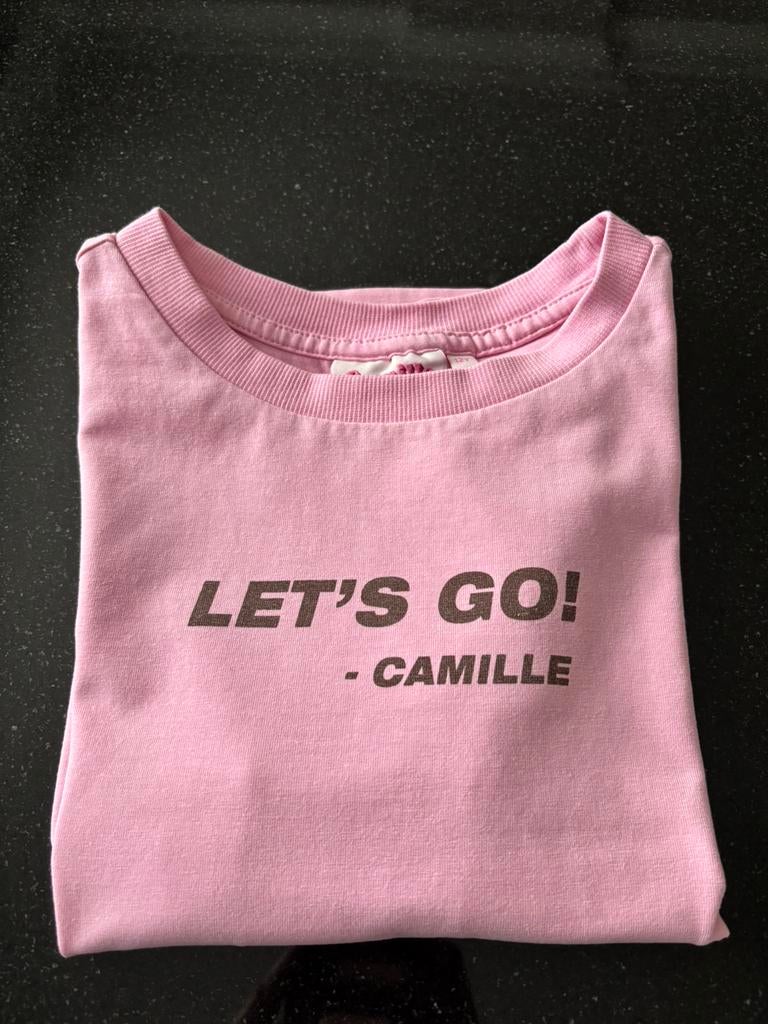 Camille roze tshirt 12 jaar, Kinderen en Baby's, Kinderkleding | Maat 152, Ophalen of Verzenden, Zo goed als nieuw, Meisje, Shirt of Longsleeve