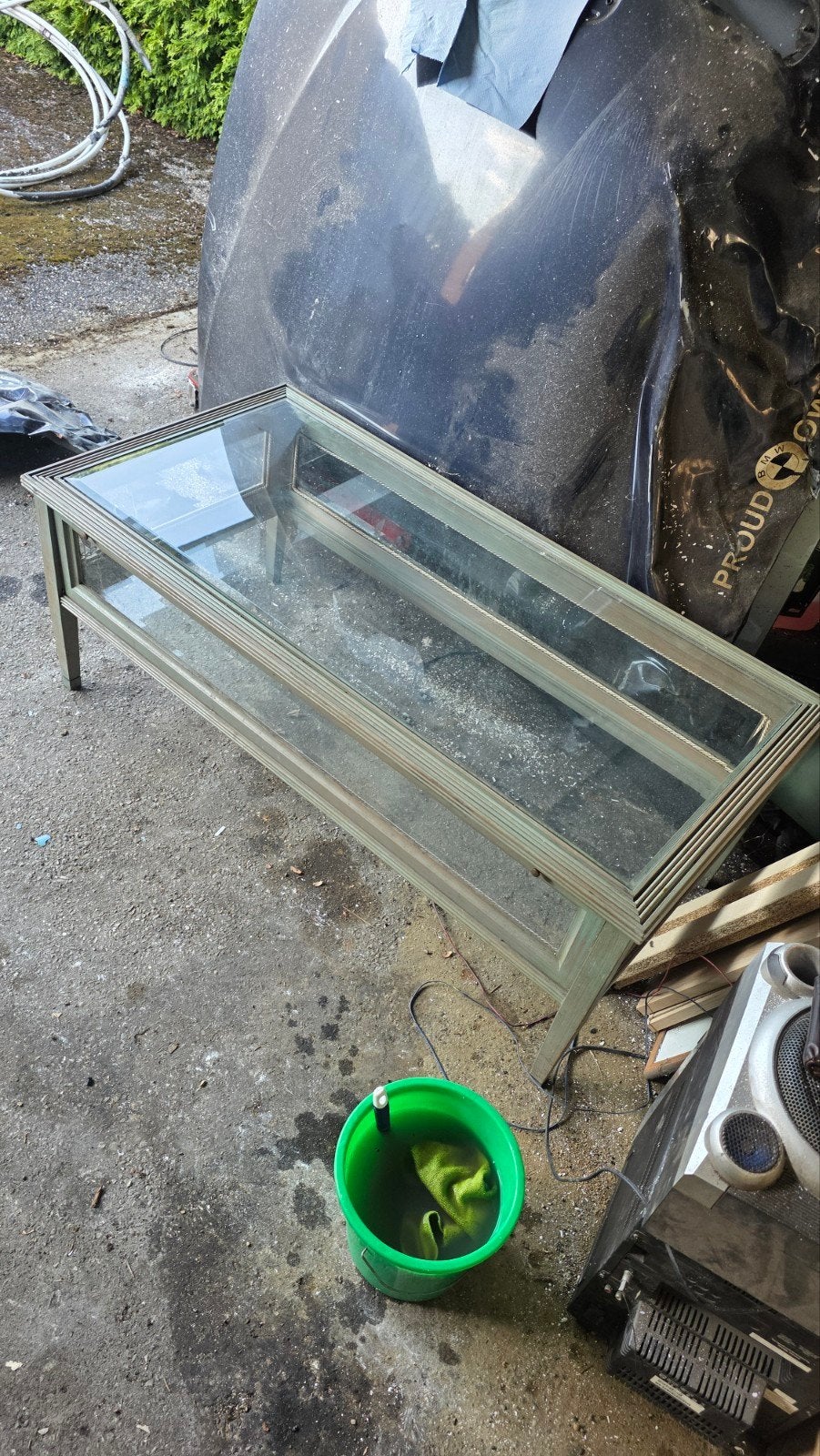 glazen salontafel, Tuin en Terras, Kweekspullen, Ophalen