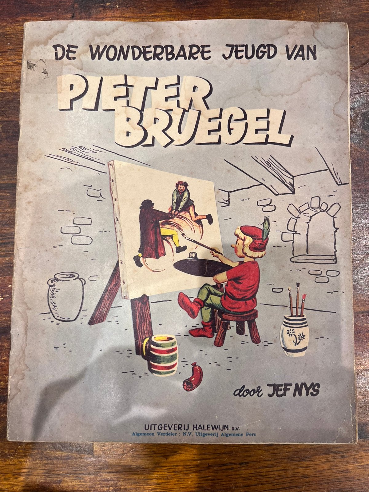 Jef Nys album:De wonderbare jeugd v. Pieter Bruegel, Eén stripboek, Ophalen, Gelezen