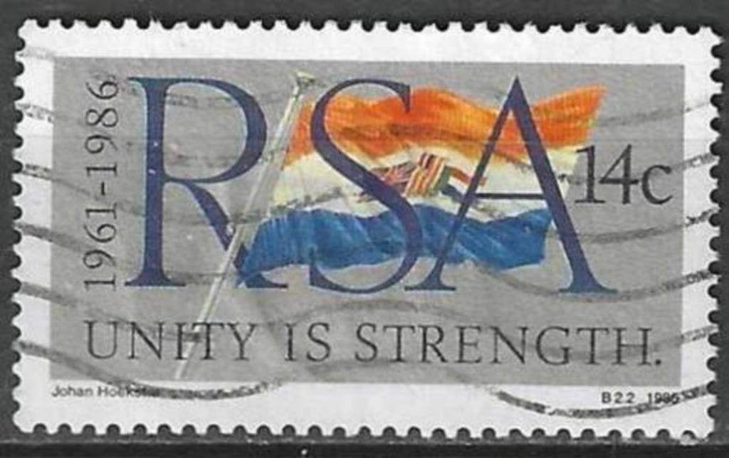 Zuid-Afrika 1986 - Yvert 605 - 25 jaar Republiek (ST), Postzegels en Munten, Verzenden, Zuid-Afrika, Gestempeld