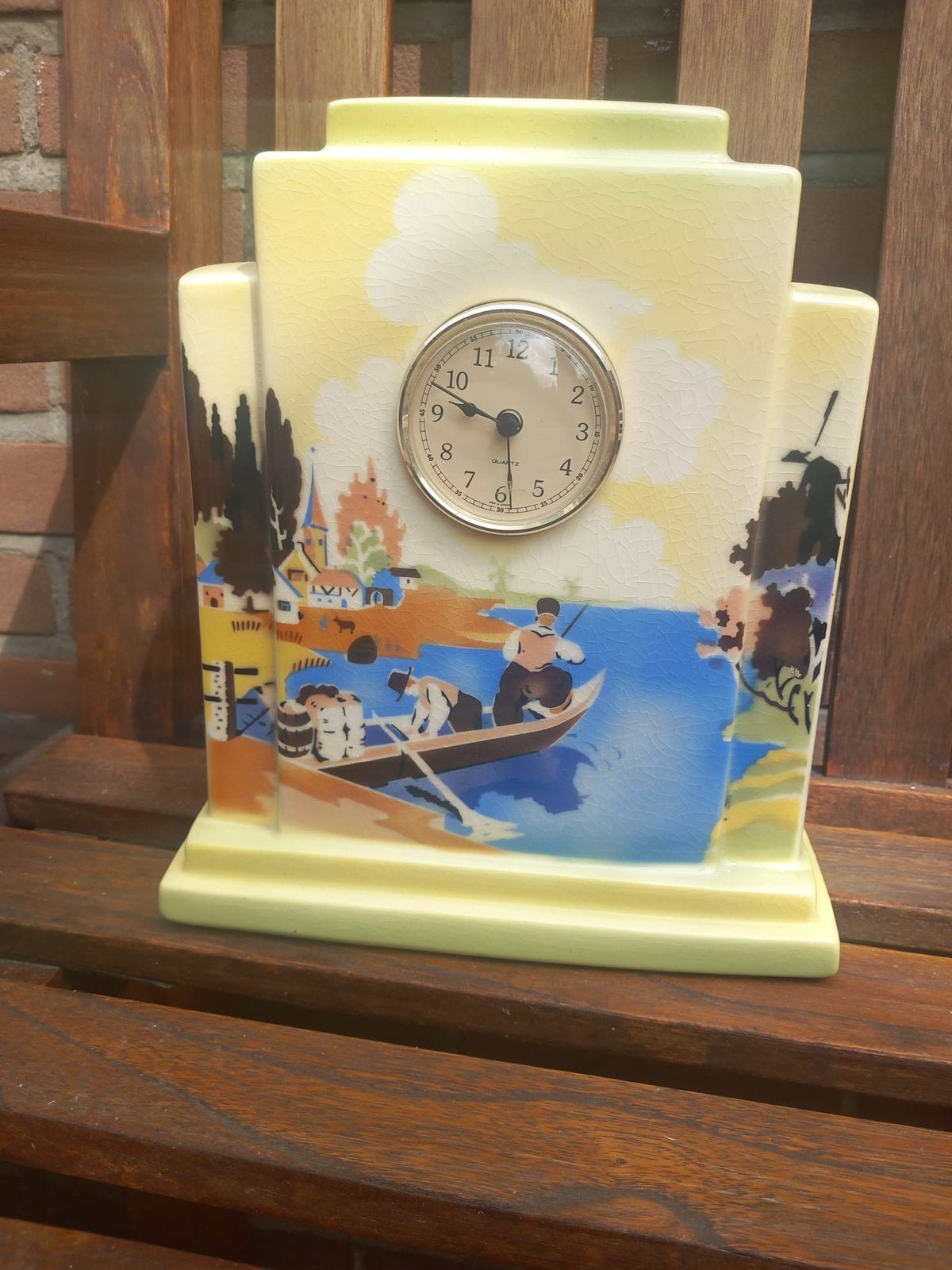 Vintage BIHL Czechoslovakia Art Deco klok, Antiquités & Art, Enlèvement