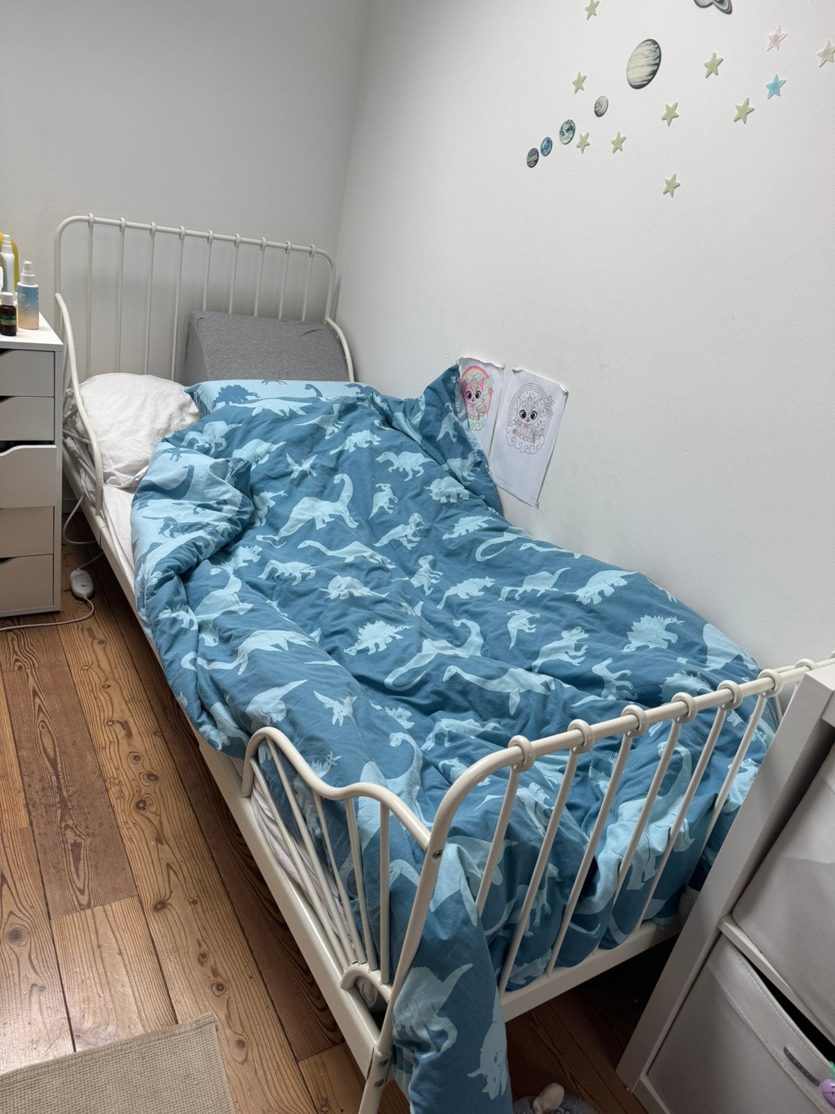 Lit enfant extensible ikea, Maison & Meubles, Enlèvement, Comme neuf, Une personne, Metal