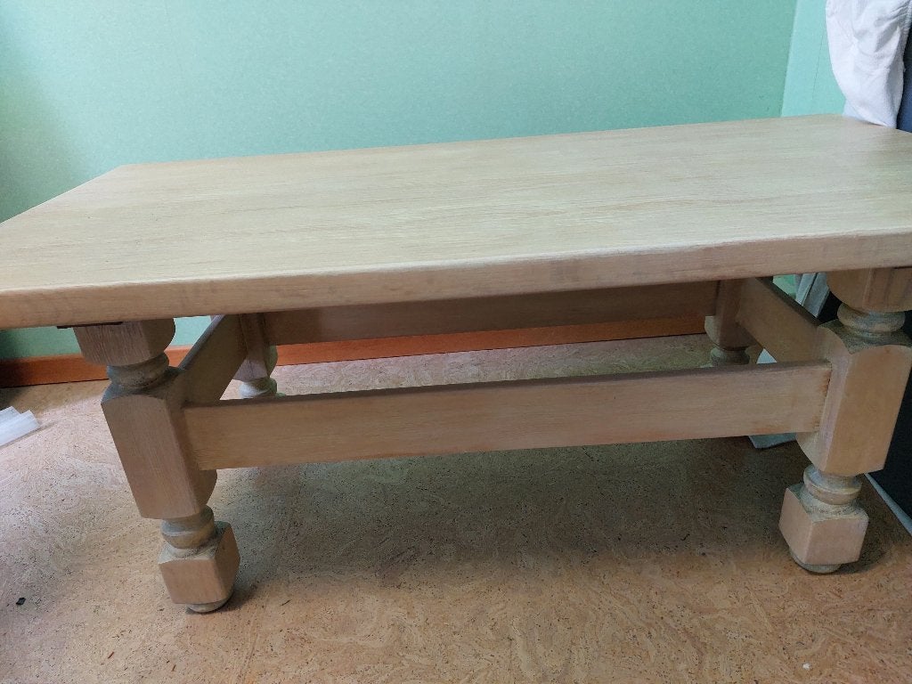 Landelijk salontafel, Huis en Inrichting, Ophalen, 100 tot 150 cm, Eikenhout, 50 tot 100 cm