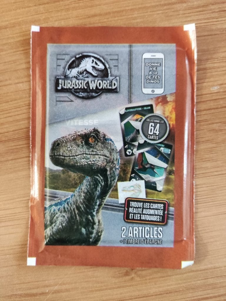 6 Boosters Jurassic World., Verzamelen, Ophalen, Zo goed als nieuw, Speelkaart(en)
