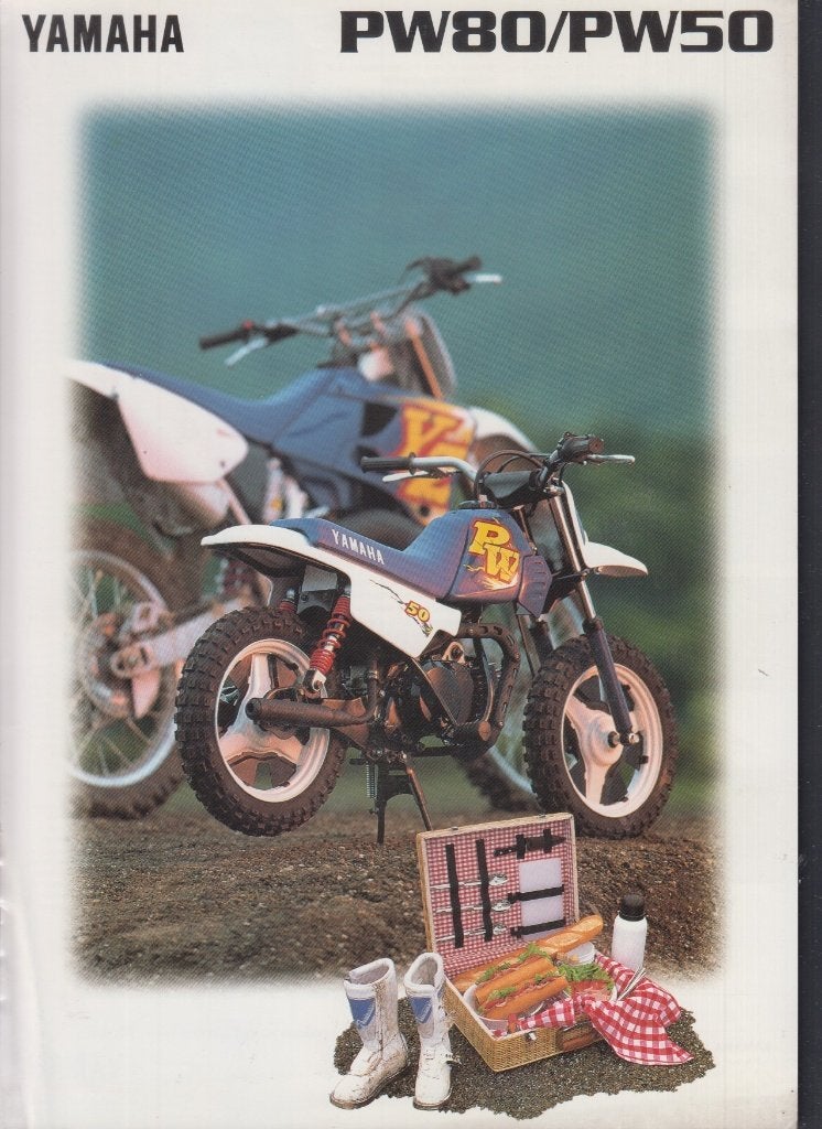 1996 Cyclomoteurs Yamaha PW50 PW80 brochure publicitaire, Verzenden, Gelezen