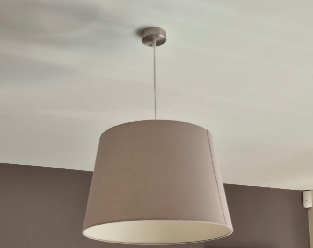Hanglamp met plafondhouder (44cm), Ophalen, E27 (groot), Kunststof, Landelijk