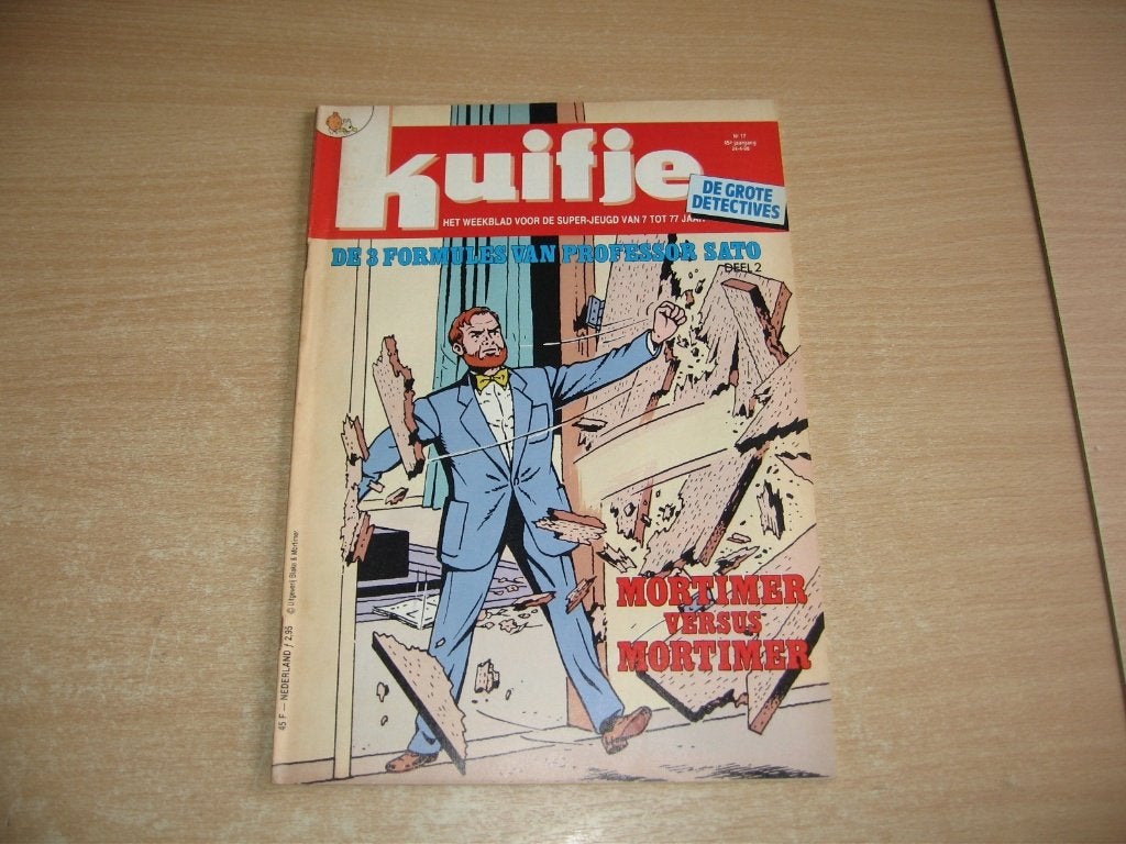 Kuifje weekblad nr 17 - 24.04.1990 - Cover Blake en Mortimer, Edgar P. Jacobs, Eén stripboek, Ophalen of Verzenden, Zo goed als nieuw