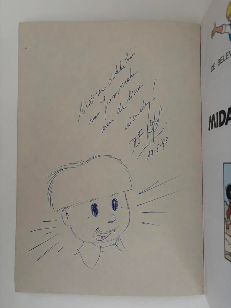 Jommeke gesigneerde strip Jef Nys, Ophalen of Verzenden, Overige figuren