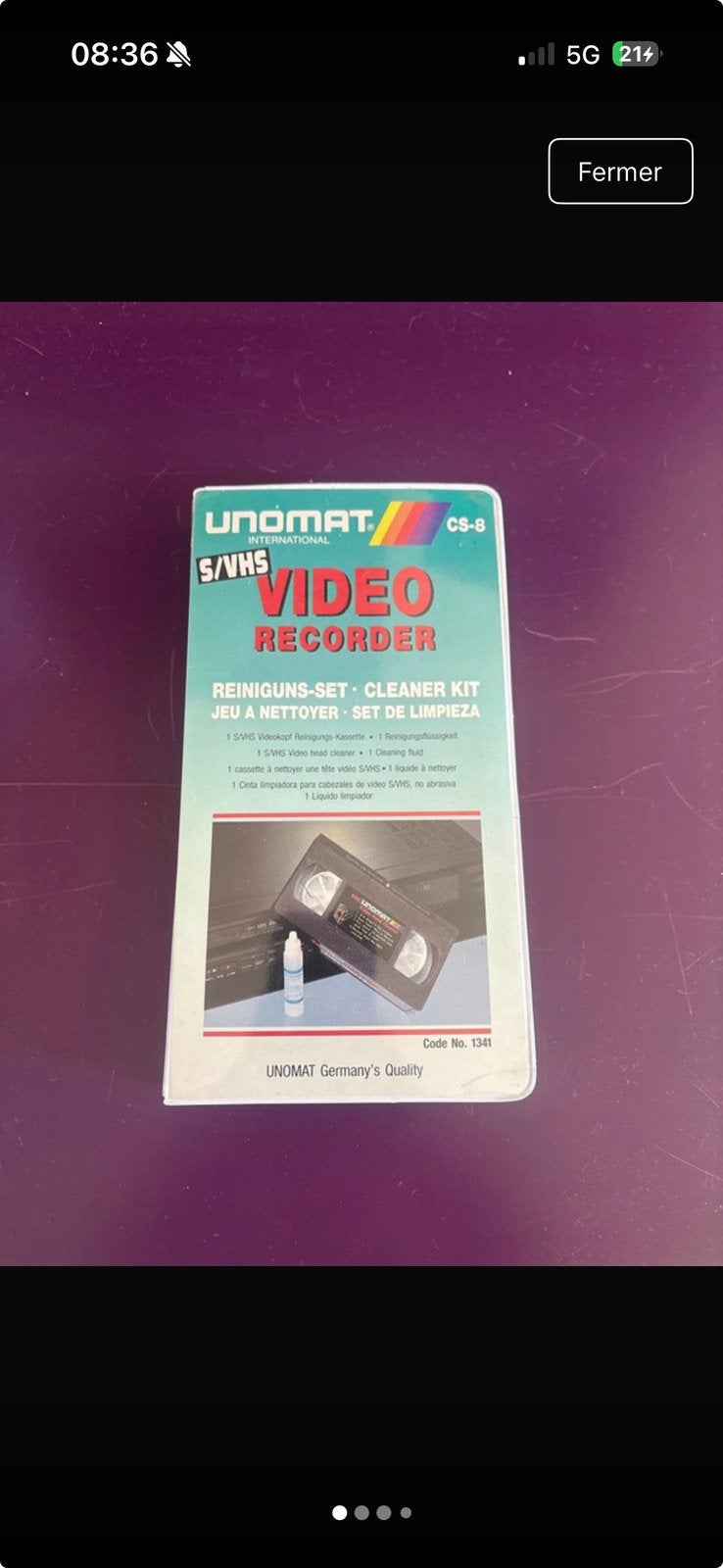 Kit nettoyage vhs, Enlèvement ou Envoi, Comme neuf, VHS