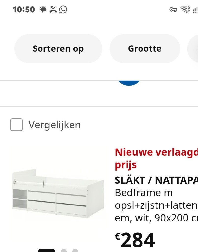 GRATIS  kinderbed ikea 90x200, Enlèvement, Comme neuf, Moins de 140 cm