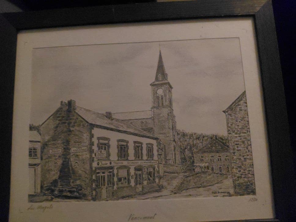 Vencimont Les Magots – zeldzame genummerde kunstprent 12/20, Antiek en Kunst, Ophalen of Verzenden, Prent, Genummerd