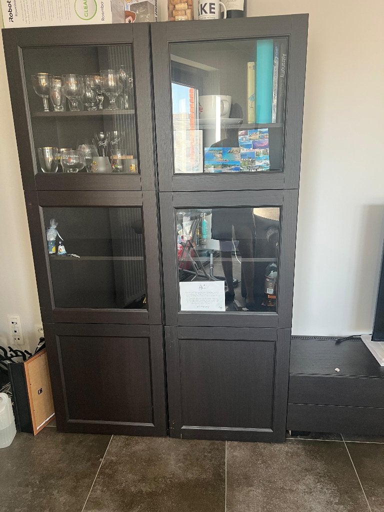 Zwarte modulaire wandkast 50% korting, Ophalen, 250 tot 300 cm, Met lade(s), Zo goed als nieuw