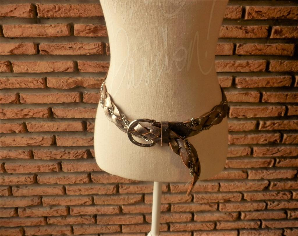 (5) - ceinture brune et argentée - esprit -, Kleding | Dames, Riemen en Ceinturen, Zo goed als nieuw, Heupriem, 100 cm of meer